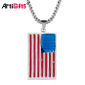 Wholesale custom metal country flag dog tag necklace printer maker